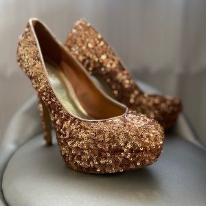 Sequin heels